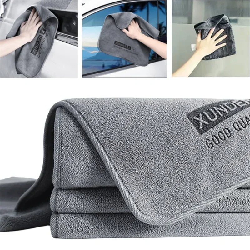 Microfiber Towel Detailing - Grey Microfiber Car Cleaning Towel, Lint-Free,