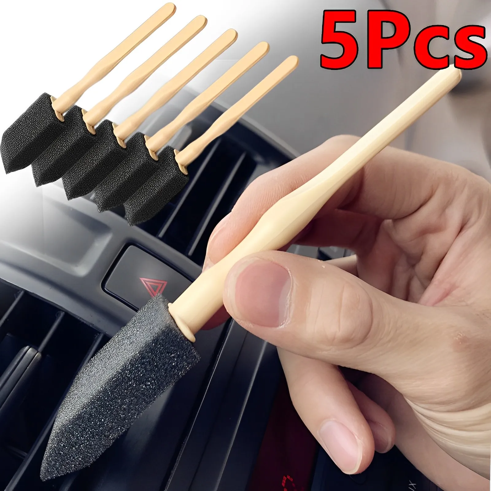 5Pcs Car Air Outlet Sponge Bru - Dirt Brush Interior recension och pris