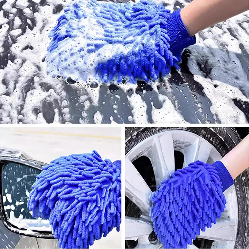 1-2Pcs Blue Microfiber Chenill - Microfiber Towel Detailing recension och pris