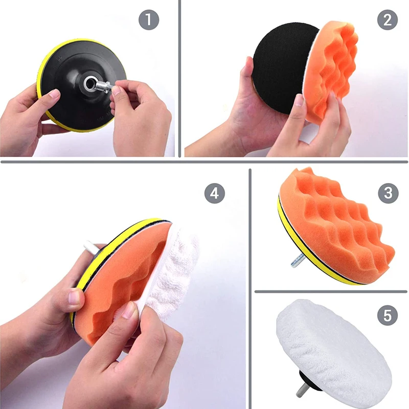 6pcs/8pcs/set Car Polishing Sp - Polish Pad Set Buffer recension och pris