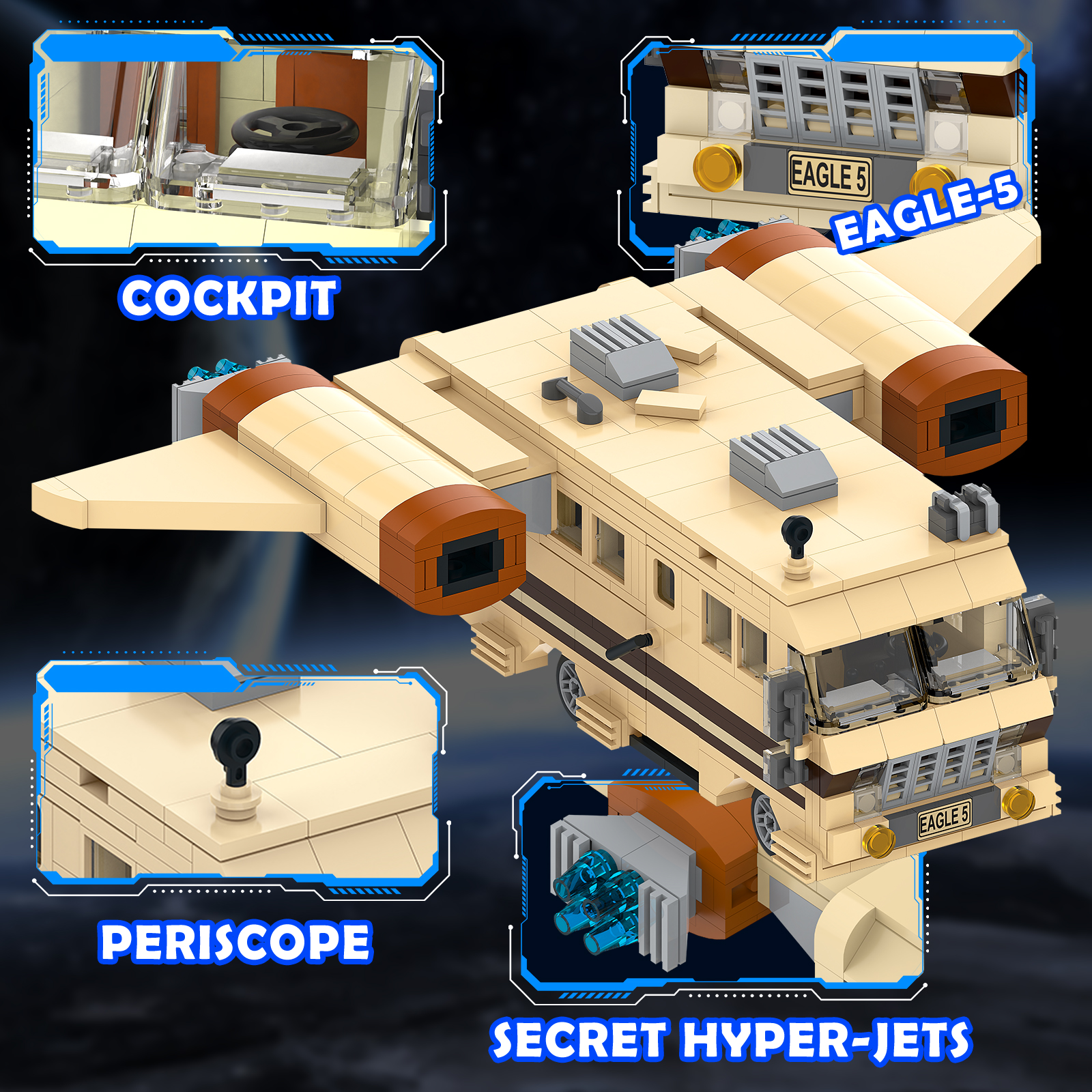 Space Balls Eagle 5 Building B - Interior Detailing Kit recension och pris