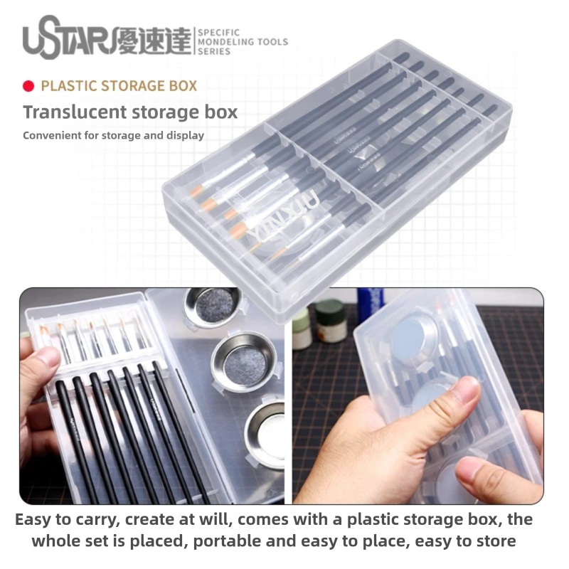 USTAR Painting Brush & Palette - Detailing Brush Set recension och pris