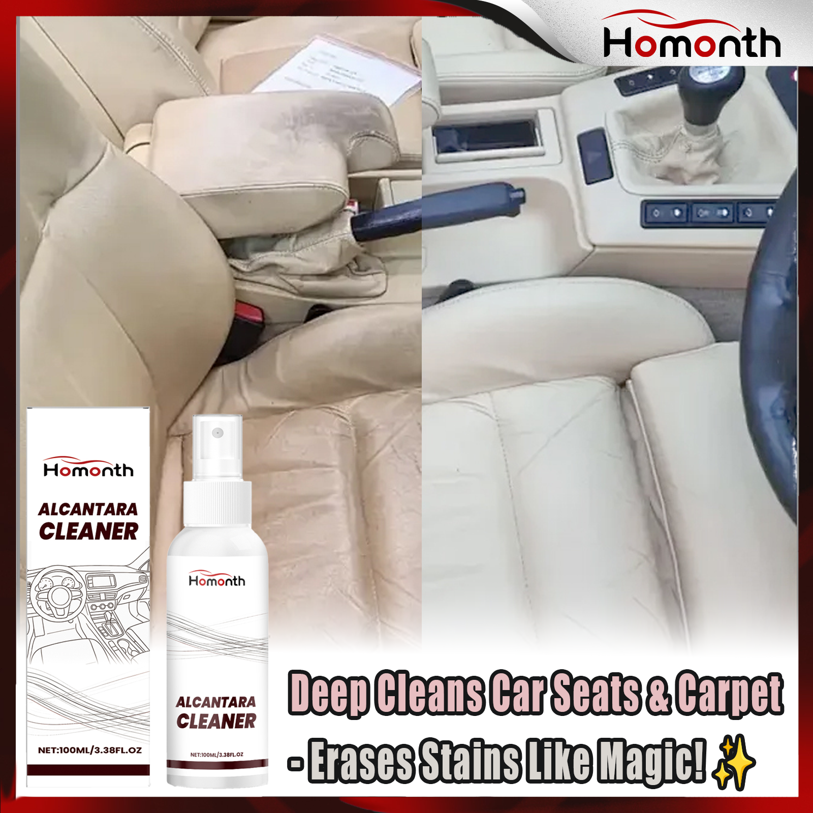 Car Interior Cleaning Spray Ca - Seat Cleaner Fabric recension och pris