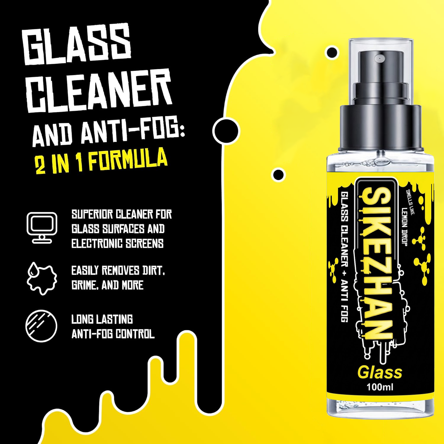 2-in-1 Anti-Fog Spray & Glass  - Glass Cleaner Streak recension och pris