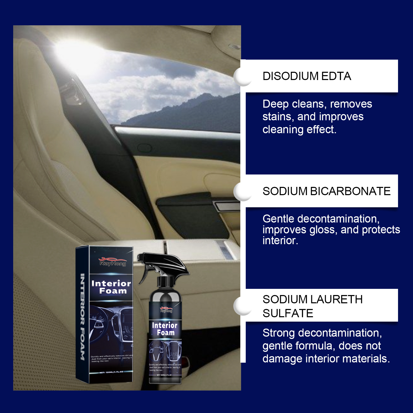 Multi-purpose Car Interior Foa - Seat Cleaner Fabric recension och pris