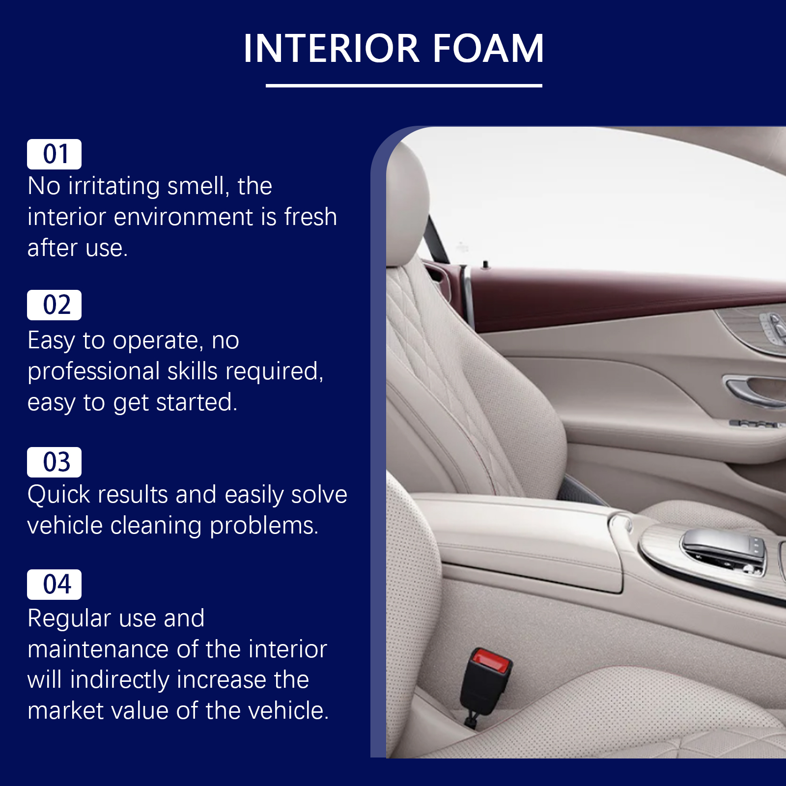 Multi-purpose Car Interior Foa - Seat Cleaner Fabric recension och pris