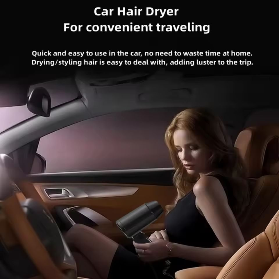 Portable 12V Folding Car Hair  - Dryer Car Blower recension och pris
