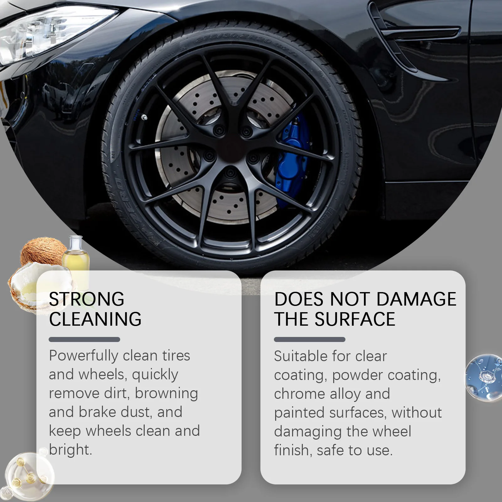 Professional Wheel Tire Cleane - Wheel Cleaner Alloy recension och pris
