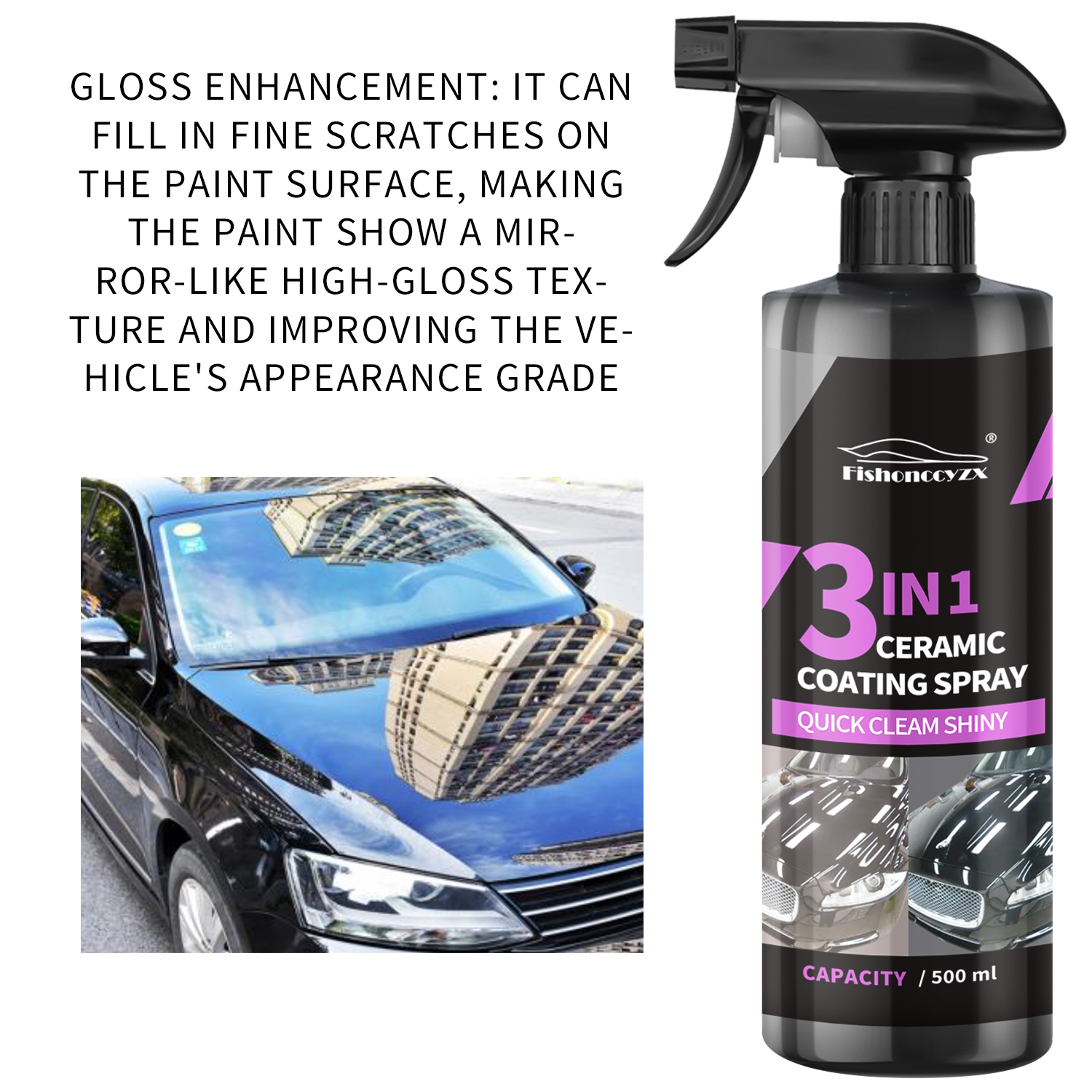 3 in 1 Car Ceramic Liquid Coat - Car Wax Ceramic Coating recension och pris