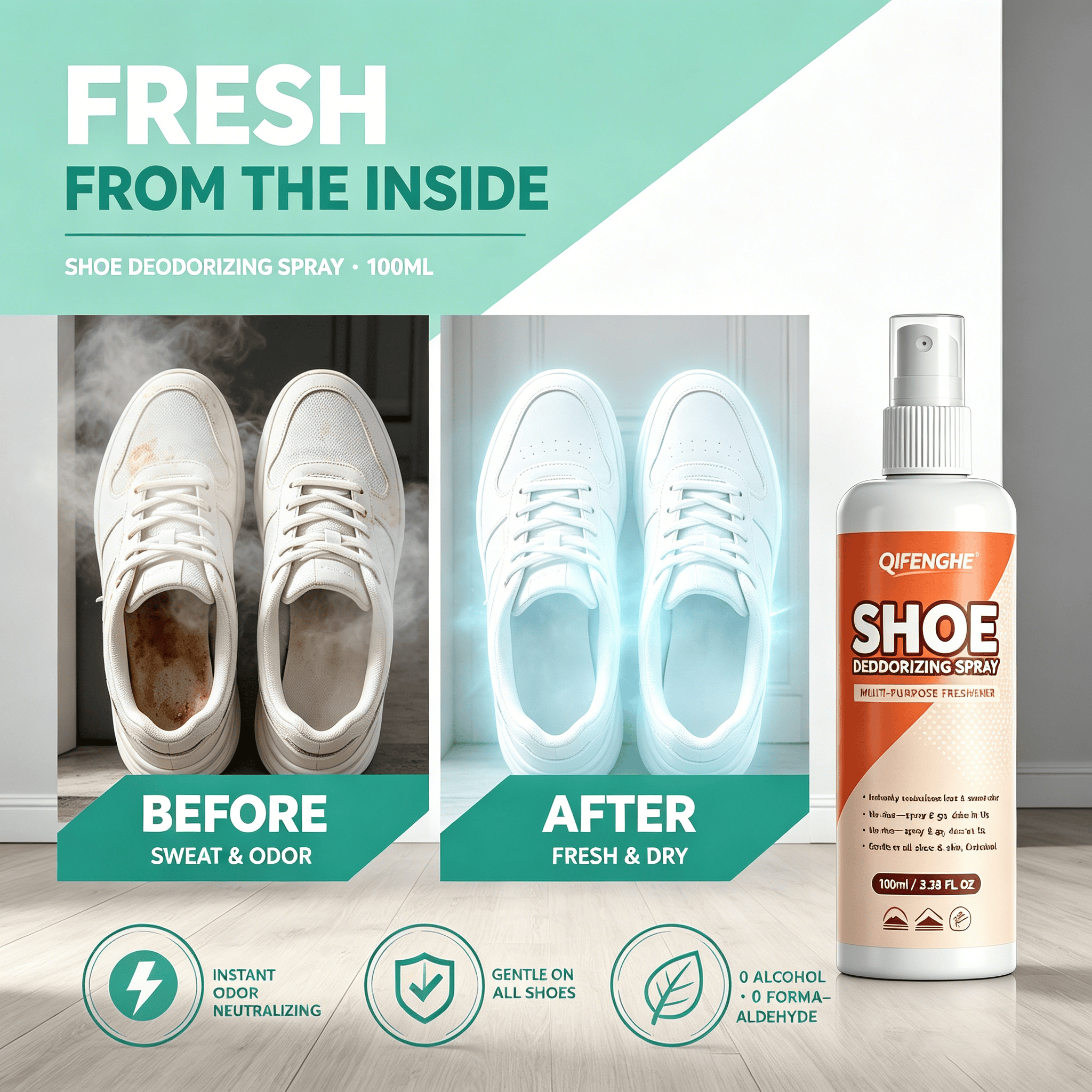 Shoe Deodorizer Spray 100ml –  - Odor Eliminator Car recension och pris
