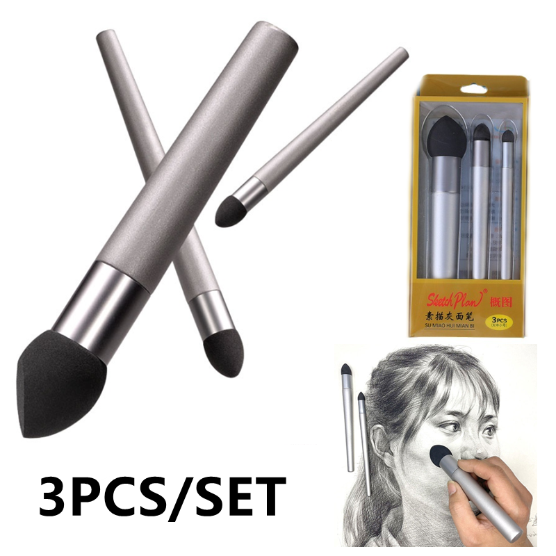 3Pcs Sketch Pen Brush Sponge W - Detailing Brush Set recension och pris