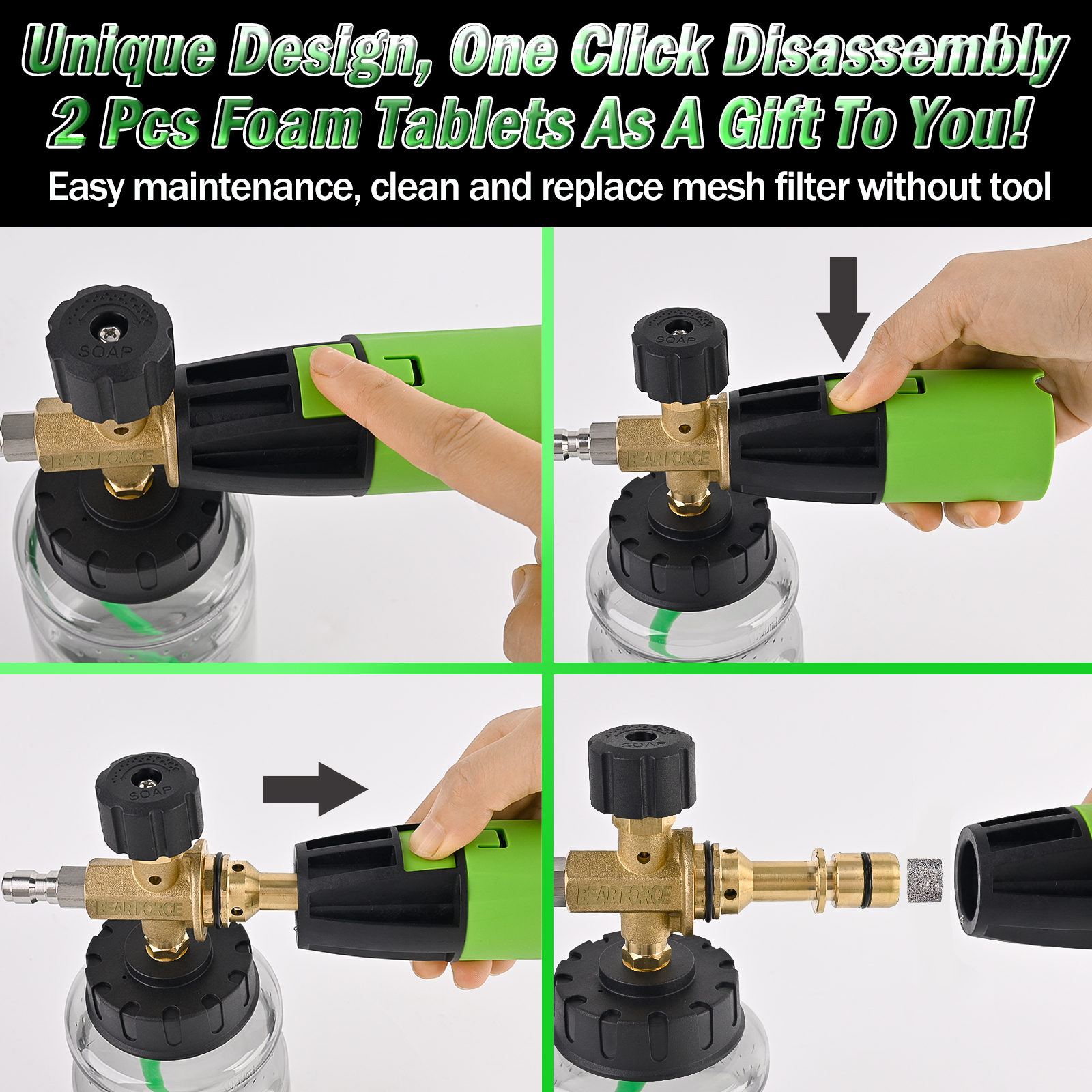 BEAR FORCE Pressure Washer Foa - Pressure Washer Foam Gun recension och pris
